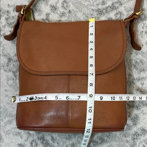 Vintage COACH 4115 Whitney Flap Crossbody Bag Brown Leather Made in USA - Picture 17 of 17